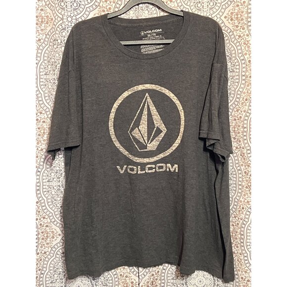 Volcom Crisp Stone Heather Grey Graphic Tee Xxl Soft Casual Streetwear - Picture 1 of 7